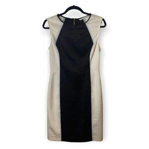 RACHEL Rachel Roy Black & White Sleeveless Pencil Dress